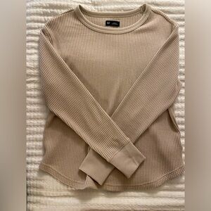 XS Gap Waffle Sweater Cream